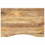 Blat birou cu decupaj curbat 100x60x2,5 cm lemn masiv mango GartenMobel Dekor