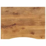 Blat birou cu decupaj curbat 100x80x2,5cm lemn masiv mango brut GartenMobel Dekor
