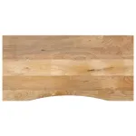 Blat birou cu decupaj curbat 140x60x2,5cm lemn masiv mango brut GartenMobel Dekor