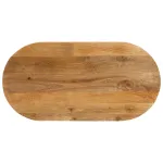 Blat de masă oval, 100x50x2,5 cm, lemn masiv de mango GartenMobel Dekor