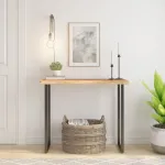 Blat masă 100x40x2,5 cm dreptunghiular lemn acacia margine vie GartenMobel Dekor