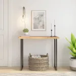 Blat masă 80x40x2,5 cm dreptunghiular lemn acacia margine vie GartenMobel Dekor