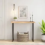 Blat masă 100x40x3,8 cm dreptunghiular lemn acacia margine vie GartenMobel Dekor