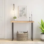 Blat masă 80x40x3,8 cm dreptunghiular lemn acacia margine vie GartenMobel Dekor
