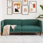 Canapea cu 3 locuri, verde închis, material textil GartenMobel Dekor