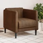 Fotoliu, maro, piele întoarsă ecologică GartenMobel Dekor
