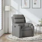 Fotoliu rabatabil, gri închis, material textil GartenMobel Dekor