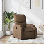 Fotoliu rabatabil, maro, material textil GartenMobel Dekor