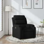 Fotoliu rabatabil, negru, material textil GartenMobel Dekor