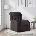 Fotoliu rabatabil, maro închis, material textil GartenMobel Dekor
