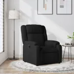 Fotoliu rabatabil, negru, material textil GartenMobel Dekor