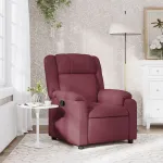 Fotoliu rabatabil, roșu vin, material textil GartenMobel Dekor
