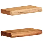 Rafturi de perete, 2 buc., 30x20x3,5 cm, lemn masiv de acacia GartenMobel Dekor
