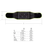 Centura lombara magnetica inSPORTline cu fibra de carbon pentru spate