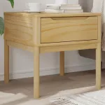 Măsuță de veioză FLORO maro ceară 55x55x54 cm lemn masiv pin GartenMobel Dekor