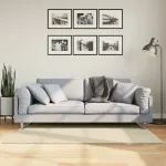 Covor HUARTE, fir scurt, moale și lavabil, crem, 80x150 cm GartenMobel Dekor