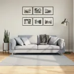 Covor HUARTE, fir scurt, moale și lavabil, gri, 160x160 cm GartenMobel Dekor