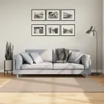 Covor HUARTE, fir scurt, moale și lavabil, nisipiu, 160x160 cm GartenMobel Dekor