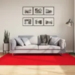 Covor „OVIEDO”, fire scurte, roșu, 140x200 cm GartenMobel Dekor