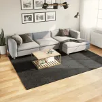 Covor ISTAN, cu fire înalte, aspect lucios, antracit, 200x280cm GartenMobel Dekor