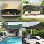Parasolar, nisipiu, 4x2,5 m, 100% poliester Oxford GartenMobel Dekor