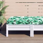 Pernă pentru paleți, model frunze 60x60x9,5 cm, țesătură Oxford GartenMobel Dekor
