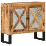 Dulap, 80x30x71 cm, lemn masiv de mango brut și metal GartenMobel Dekor