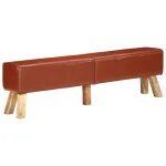 Bancă de gimnastică, maro, 160 cm, piele naturală GartenMobel Dekor