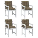 Perne scaun cu spătar mic 4 buc. melanj taupe 100x50x7cm textil GartenMobel Dekor