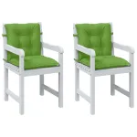 Perne scaun spătar scund 2 buc. melanj verde 100x50x7 cm textil GartenMobel Dekor