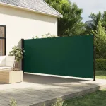 Copertina laterală retractabilă, verde închis, 180x500 cm GartenMobel Dekor