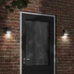 Corpuri de iluminat exterior de perete 2 buc argintiu oțel inox GartenMobel Dekor