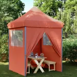 Cort pliabil pentru petreceri cu 4 pereți laterali, cărămiziu GartenMobel Dekor