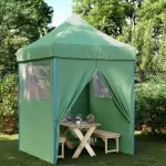 Cort pliabil pentru petreceri cu 4 pereți laterali, verde GartenMobel Dekor