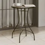 Masă de bistro mozaic, cărămiziu și alb, Ø50x70 cm, ceramică GartenMobel Dekor