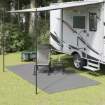 Covor pentru cort, antracit, 4x2 m GartenMobel Dekor