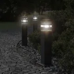 Lampă de podea de exterior, negru, 50 cm, aluminiu GartenMobel Dekor
