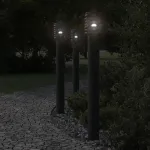 Lampă exterioară de podea cu priză, negru, 110 cm, oțel inox GartenMobel Dekor