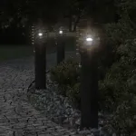 Lampă exterioară de podea cu senzor, negru, 60 cm, oțel inox GartenMobel Dekor