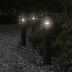 Lămpi de podea de exterior 3 buc negru 60 cm oțel inoxidabil GartenMobel Dekor