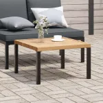Măsuță de cafea de grădină, negru, 65x65x40 cm, aluminiu GartenMobel Dekor