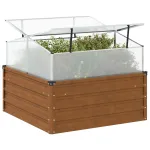Jardinieră de grădină cu seră, oțel pentru intemperii GartenMobel Dekor