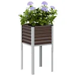 Jardinieră de grădină maro 45x45x88 cm oțel GartenMobel Dekor