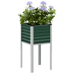 Jardinieră de grădină verde, 45x45x88 cm, oțel GartenMobel Dekor