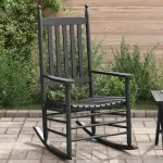Scaun balansoar cu șezut curbat, negru, lemn masiv de plop GartenMobel Dekor