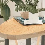 Blat de masă 100x50x4 cm lemn masiv de stejar oval GartenMobel Dekor