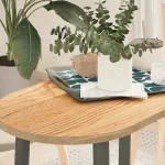 Blat de masă 80x40x2 cm lemn masiv de stejar oval GartenMobel Dekor