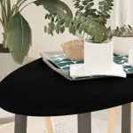 Blat de masă maro închis 100x50x2 cm lemn masiv de stejar oval GartenMobel Dekor