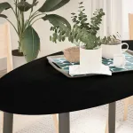Blat de masă maro închis 120x60x2 cm lemn masiv de stejar oval GartenMobel Dekor