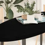 Blat de masă maro închis 140x60x4 cm lemn masiv de stejar oval GartenMobel Dekor